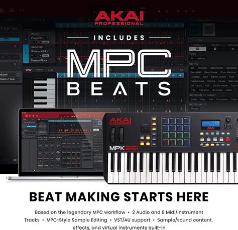 Buy Akai Professional Mpk261 61 Key Semi Weighted Usb Midi Keyboard