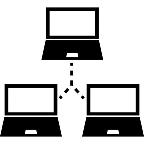 Three Computers Educational Network Symbol Icons Free Download