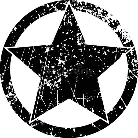 Usa Us Army Star Logo With Grunge Effect Stock Vector Illustration Of