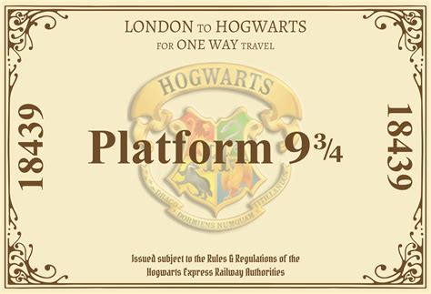 Hogwarts Express Ticket Printable Printable Templates