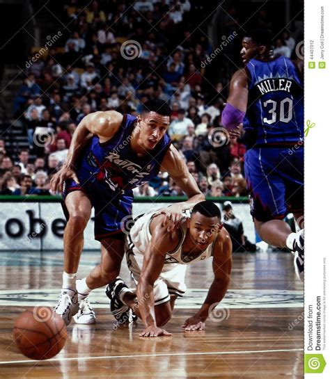 David Wesley And Doug Christie Battle For The Ball Editorial