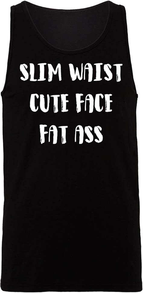 Hippowarehouse Slim Waist Cute Face Fat Ass Vest Tank Top Unisex