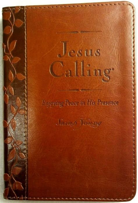Jesus Calling By Sarah Young Leather Deluxe Enjoying Peace In His