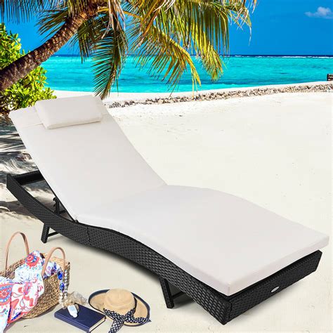 Swimming comes with several health benefits. Goplus Outdoor Chaise Lounge Chair ,PE Wicker W/Cushion ...