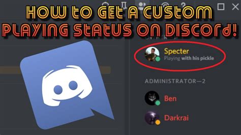 How To Set A Custom Playing Status On Discord Specte Doovi
