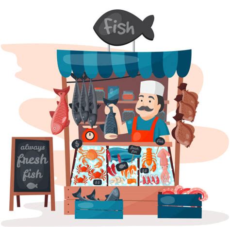 Seafood Market Illustrations Royalty Free Vector Graphics And Clip Art