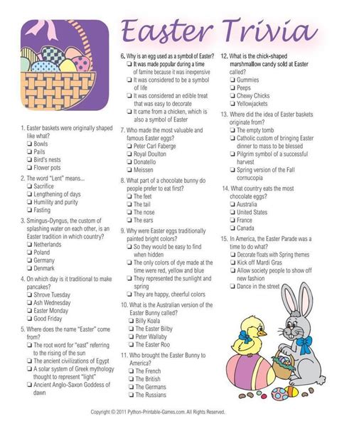 If you need help downloading the . Easter: Trivia Game - Gifts & Prints Store