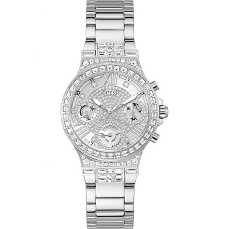 Guess Watches Guess Ladies Moonlight Crystal Stainless Steel Watch Womens Watches From Faith