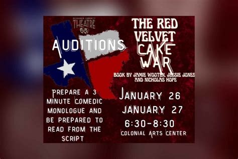 Buckhannon Community Theatre To Hold Auditions In January For The Red Velvet Cake War