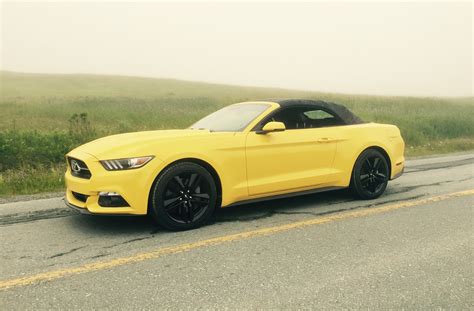 Yellow Ford Mustang Convertible