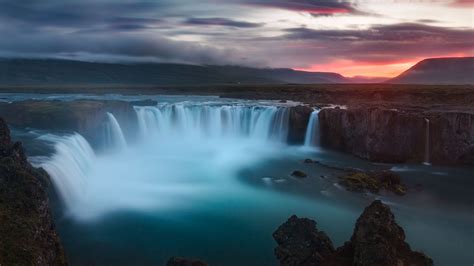Godafoss Waterfalls Iceland Wallpapers Hd Wallpapers