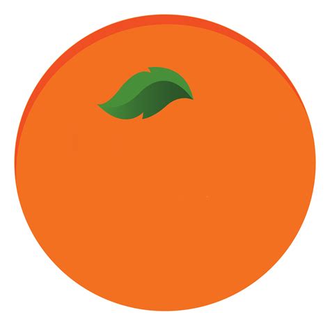Orange Circle With Green Leaf Logo