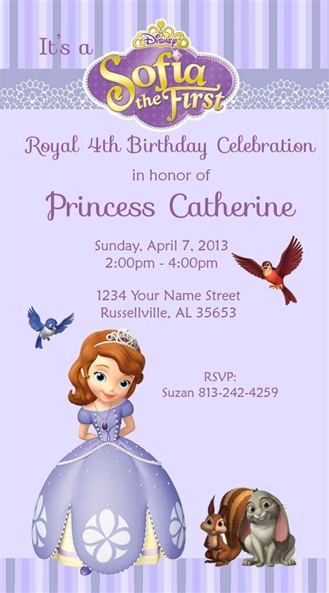 Learn how to use disney's sofia the first font and template to make your party invitations,. Pin on Cumpleaños