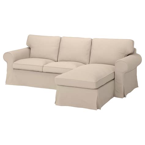 Ektorp Cover For 3 Seat Sofa With Chaise Longuehallarp Beige Ikea Eesti