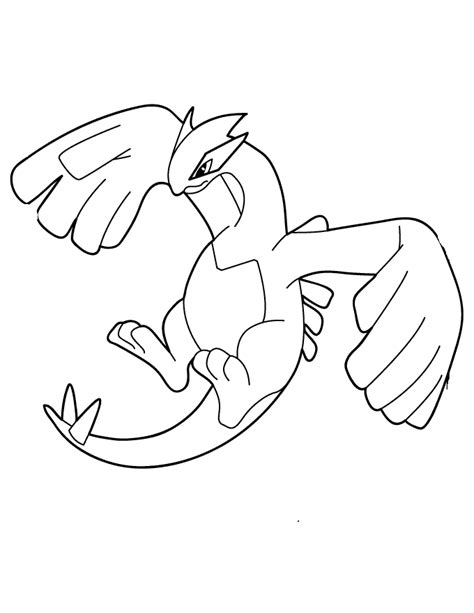 Lugia Pokemon Coloring Page