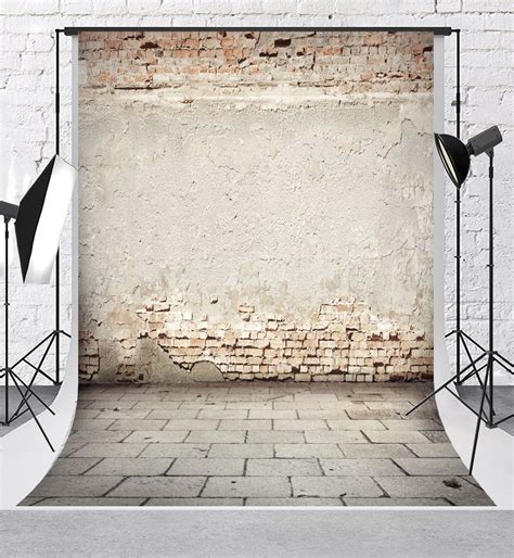 Retro Photo Backgrounds White Brick Wall Backdrops For