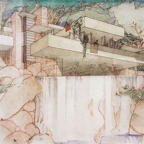 Frank Lloyd Wright Plan Drawing For Fallingwater Frank Lloyd Wright