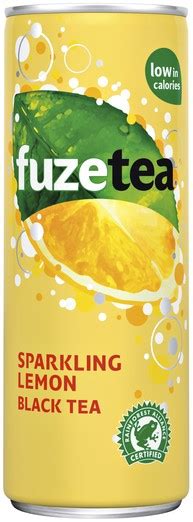 Frisdrank Fuze Tea Sparkling Lemon 250ml Bij Delo