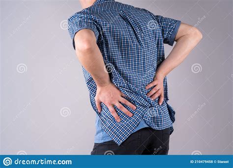 Back Pain Kidney Inflammation Ache In Man`s Body Stock Photo Image