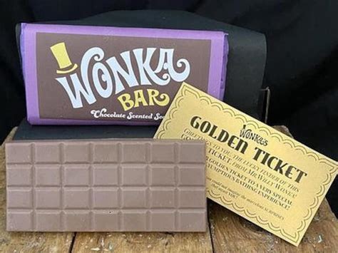 Wonka Chocolate Bar Includes The Golden Ticket Also Part Of Etsy