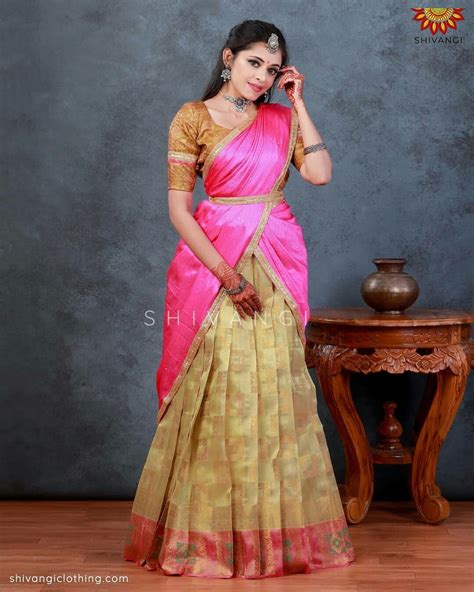 pin by almeenayadhav on half saree lehenga and long gown half saree half saree designs saree