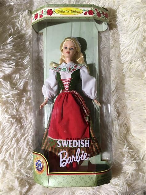 1999 swedish barbie dolls of the world 20th anniversary etsy barbie collector dolls old