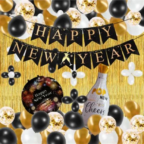 New Years Eve Party Supplies 2024 Happy New Year Decorations 2024 Set