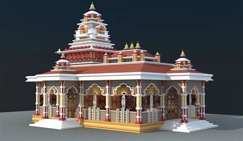 Miniature Design On Behance Temple Design For Home Indian