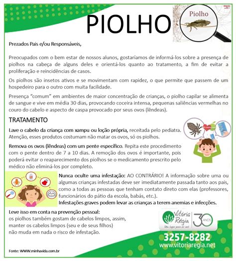 Bilhete De Piolho Para Escola