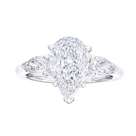 Pear Shaped Diamond Engagement Ring Schwarzschild Jewelers
