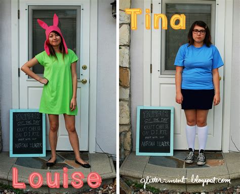 Louise belcher has black hair and tan skin, which run in the family. Costume Idea: Tina and Louise