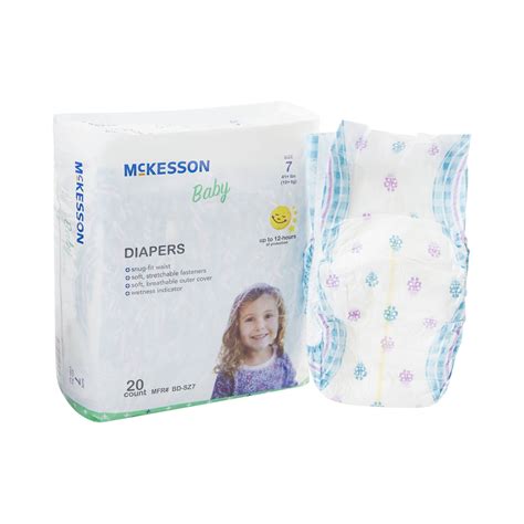 Mckesson Baby Diaper Size 7 Over 41 Lbs Bd Sz7 80 Ct