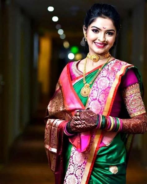 Most Beautiful Nauvari Sarees On Maharashtrian Brides 9 K4 Fashion