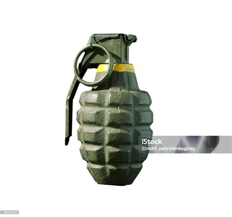 Green Hand Grenade Isolated On White Background Stock Photo Download