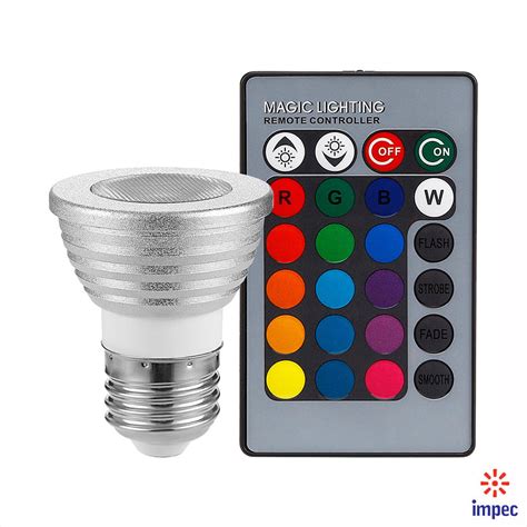 3w Mr16 E27 85 265v Rgb Color Changing Led Bulb Impec