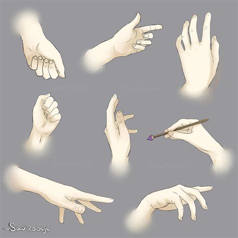 Hands Poses Reference Sheet By Saviroosje On Deviantart