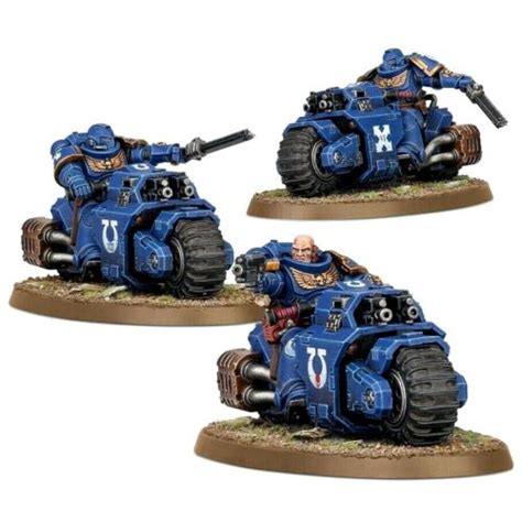 3 Primaris Outriders — Space Marines Bike Squad Sprue Out Rider
