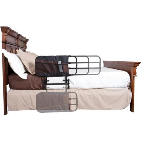 Use the ez adjustable bed rail as a sturdy support to assist in getting in and out of bed then extend the rail to keep the patient from rolling out of bed during the night. Stander EZ Adjust Bed Rail