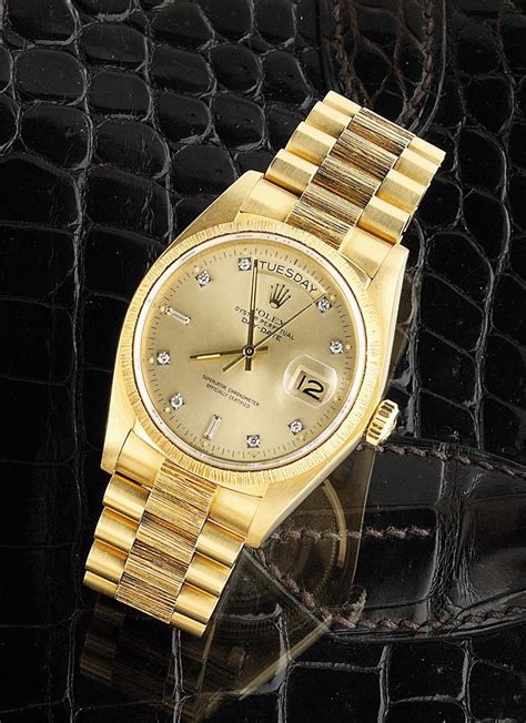 An Ct Gold Oyster Perpetual Day Date Wristwatch By Rolex Christie S