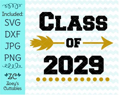 Class Of 2029 Svg Graduation Svg End Of School Year Kindergarten