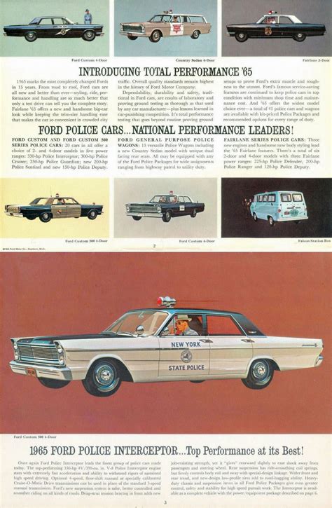 1965 Ford Police Cars Brochure