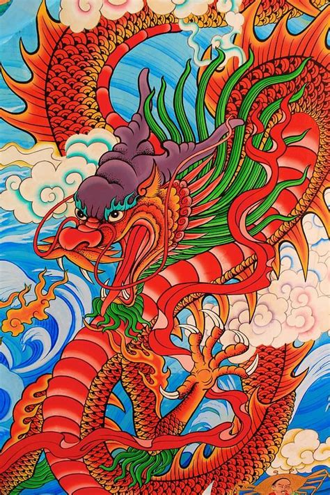 Dragon drawing is simpler than you have ever imagined. Red Chinese Dragon (Print) by Natcha Arunchay | Dragon ...