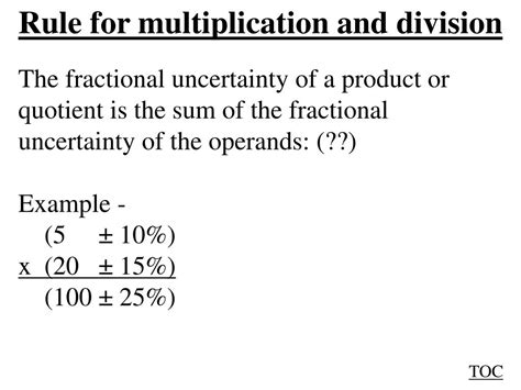 Ppt Uncertainty Contents General Rules For Addition And Subtraction