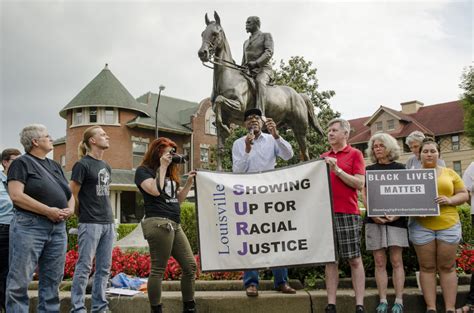 Protesters Call On City To Remove The Castleman Statue Leo Weekly