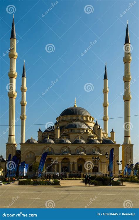 The Akhmad Kadyrov Mosque Chechen Republic Editorial Image Image Of