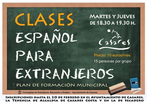Nuevas Clases De Español Para Extranjeros Ayuntamiento De Casares