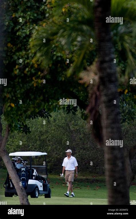 Us President Barack Obama Plays A Round Of Golf With Friends Bobby Titcomb Mike Ramos And Eric