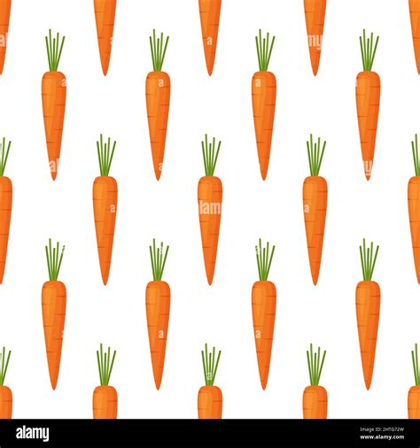 Seamless Pattern With Carrots Carrot Background Vector Illustration