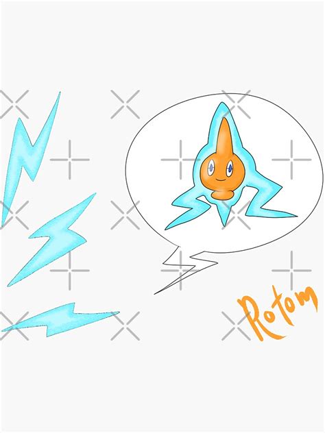 Rotom Sticker Sticker By Aquabluejay Redbubble