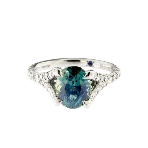Soho Gem Fine Jewelry Boutique Bluish Green Oval Sapphire Engagement